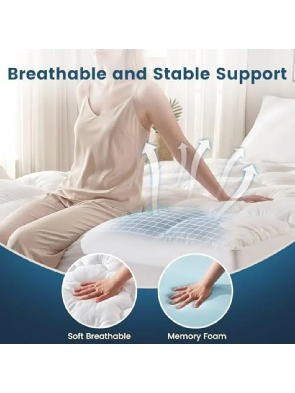 4-Inch Memory Foam Mattress Topper Twin - Comfort & Support for Back Pain Relief